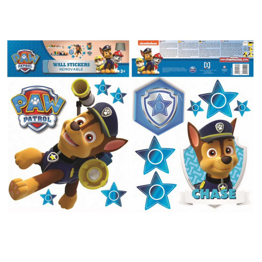 Paw Patrol Chase muurstickers Tunesstore Speelgoed Groothandel en