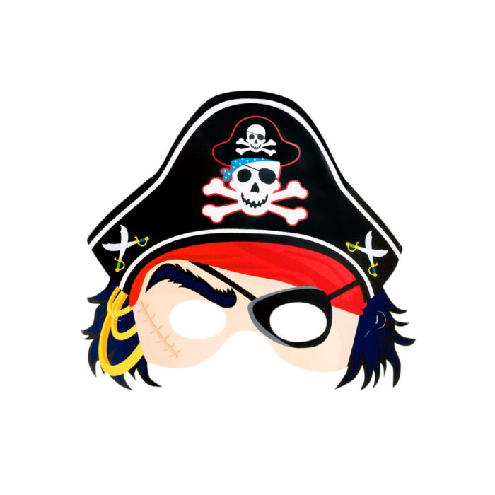 Piratenmaskers ( 6 stuks )