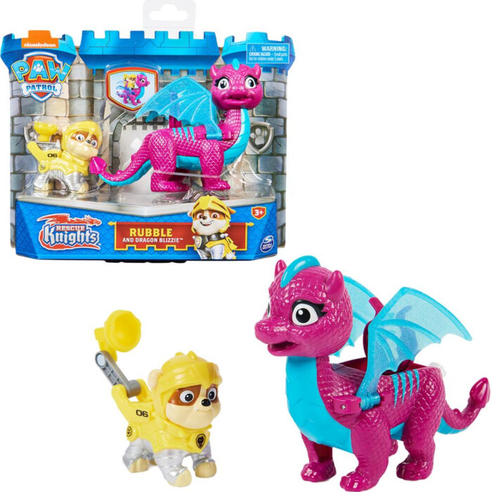 Paw Patrol - Rescue Knights: Rubble And Dragon Blizzie