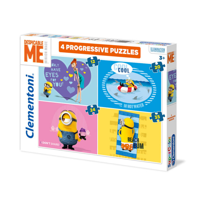 Minions puzzel Clementoni 4 Progressive puzzels