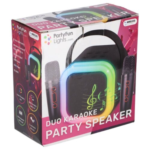 Karaoke Duo Set - 2 micro's + speaker - 13x8x14 cm