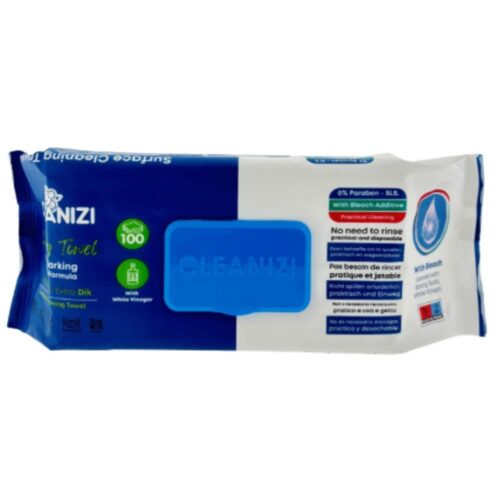 Cleanizi Cleaning Towels 100pcs BIG-PACK Extra  Thick With Bleach