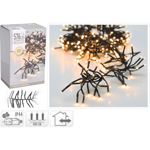 Kerst Led Clusterverlichting 576 Led Warm - Maak je Kerst Magisch!