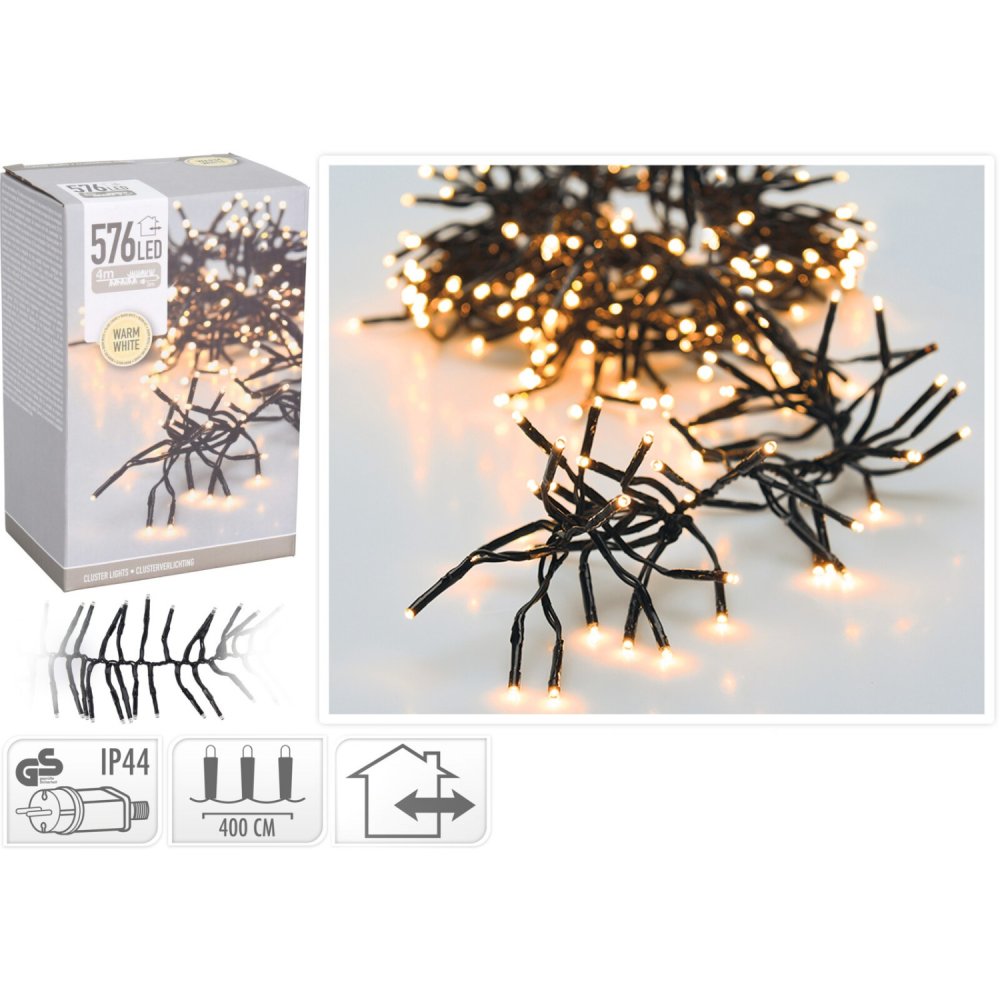 Kerst Led Clusterverlichting 576 Led Warm - Maak je Kerst Magisch!