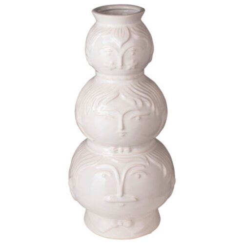 Gusta - Vaas Met 3 Gezichten - 13,8 x 29,8 CM