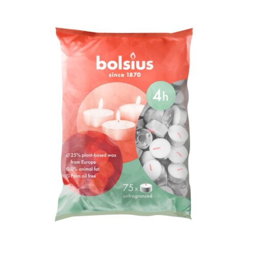 Bolsius -  Theelichten 75 Stuks