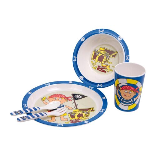Kinderservies Piraten & Schatten, 5-delige set