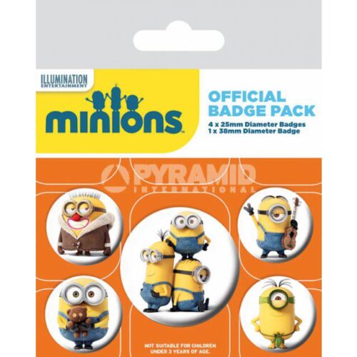 Minions buttons 5-Pack