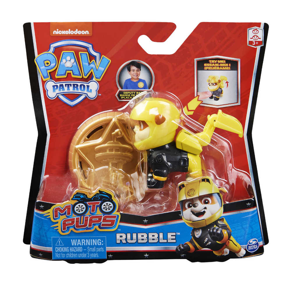 Paw Patrol Rubble pop-up backpack moto