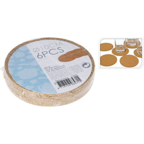 6 Onderzettes van kurk | &Oslash;10 cm