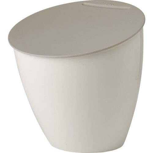 Mepal Calypso afvalbakje – 2,2 liter – Afvalbakje aanrecht met deksel – Duurzaam afvalbakje – Nordic white