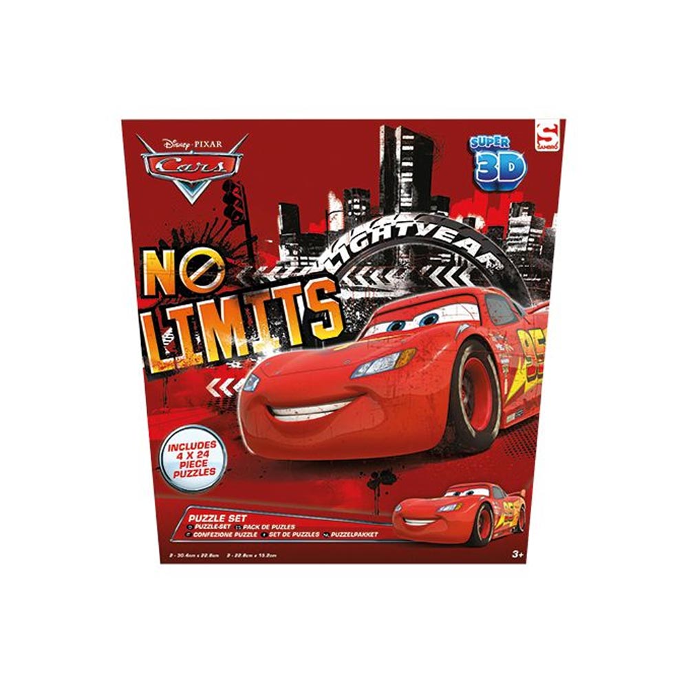 Cars set van 4 Puzzels 3D