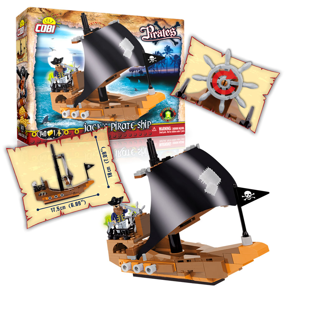 Cobi Jack's pirate ship - Piratenschip bouwset - Afbeelding 2