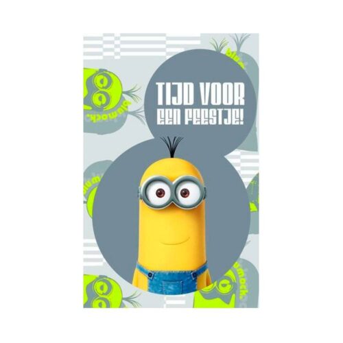 Minions 6 feest uitnodigingen Kevin