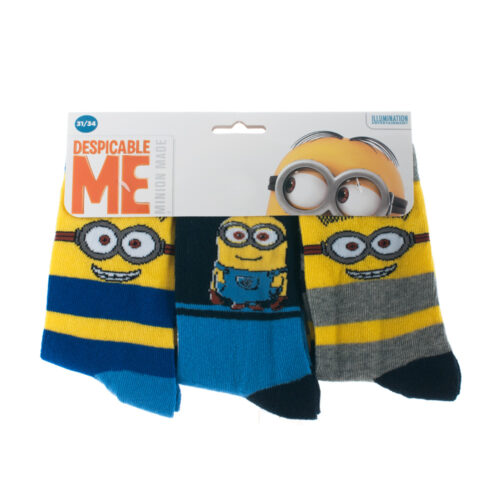 Minions sokken 3 pack