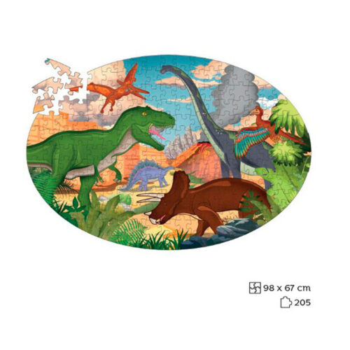 Dinosaurus Ovalen Puzzel 205 stukjes
