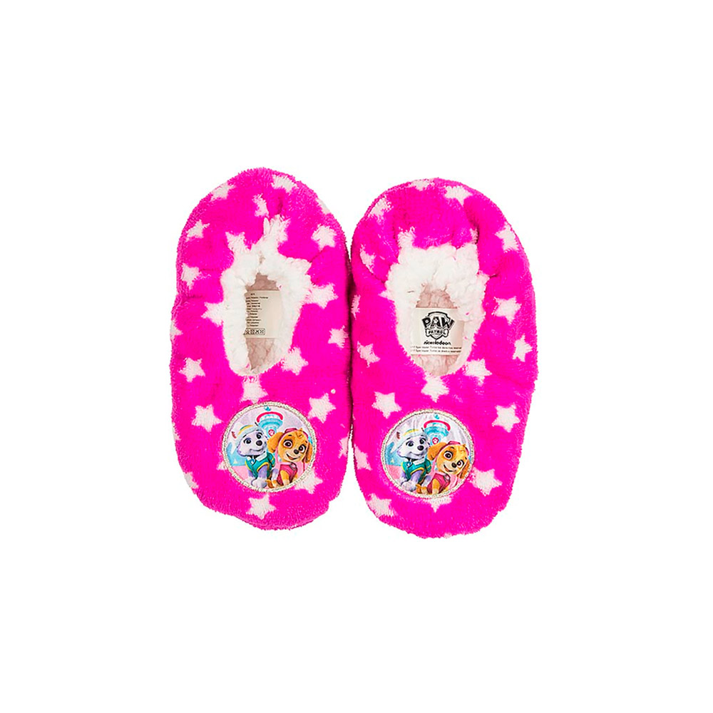 Paw Patrol Pantoffels Skye en Everest donker roze