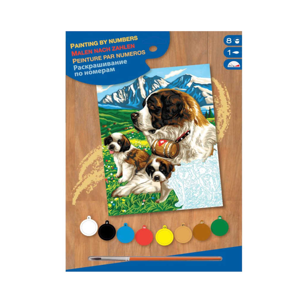 Schilderen op nummer - Sint Bernhard