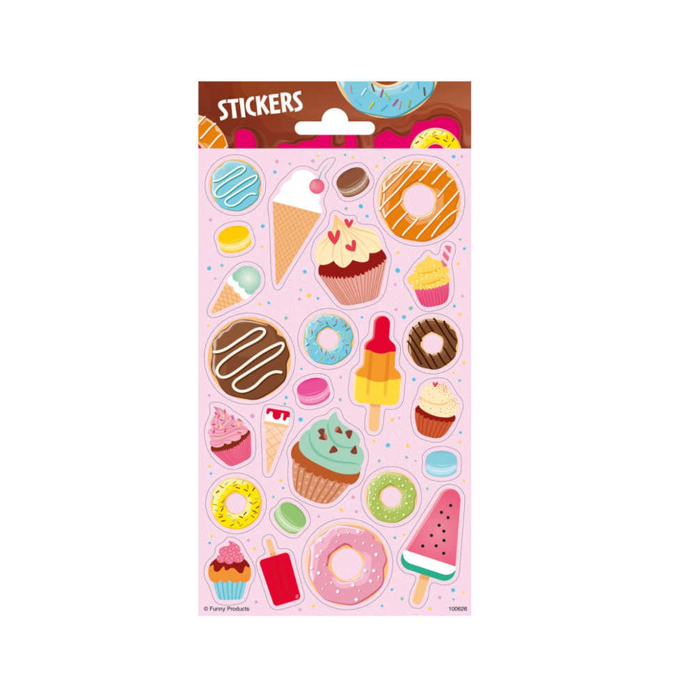 Stickervel ijsjes & donuts