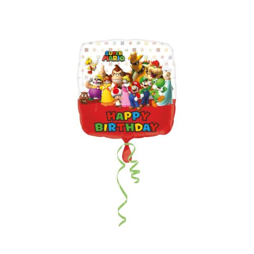 Super Mario Folieballon 43 cm Happy Birthday