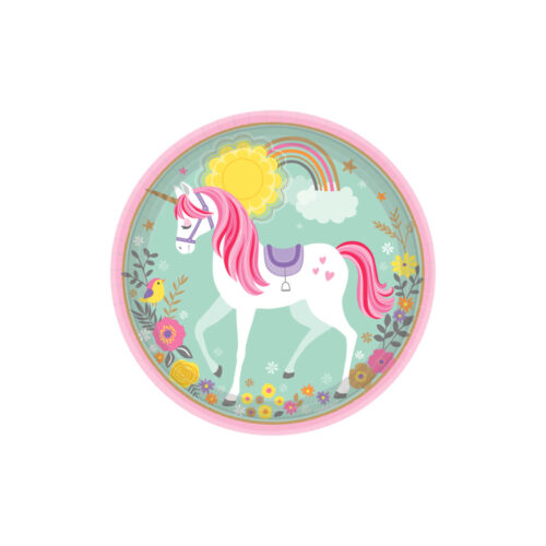 Magische Unicorn Papieren Borden 23 cm