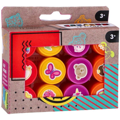 Creafun - Stempels &ndash; 12 stuks inclusief inkt
