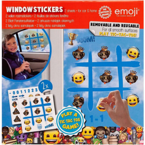 Emoji Raamstickers Kinderen Thema: Boter/kaas/eieren Jongens - 2 Vellen Raamstickers - Raamstickers Auto - Raamstickers Woonkamer