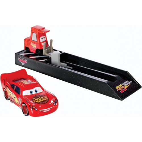 Disney Cars auto Lightning McQueen met Pit Crew Launchers