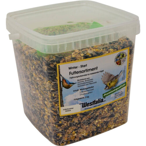 Westfalia Winter voederset voor vogels - 3 kg - strooivoer met zonnebloempitten