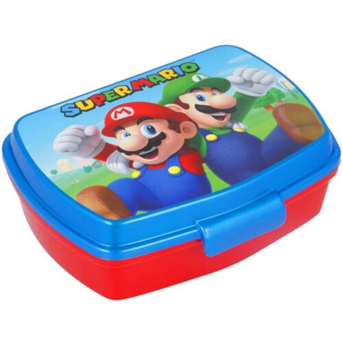Broodtrommel Super Mario Plastic Rood Blauw (17 x 5.6 x 13.3 cm)