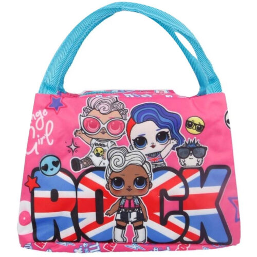 L.O.L. Surprise!, Isotherme Lunchtas voor Kinderen met Let's Rock Poppenmotief en Leuke Motieven, Blauw / Roze