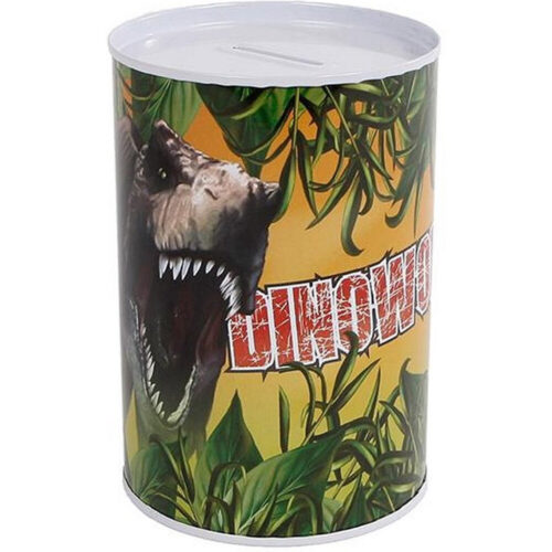 Dinoworld Metalen Spaarpot 8.5x11.5 cm