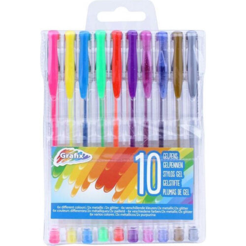 10 Gelpennen | Gelpennen voor kinderen | Glitterpennen | Tekenen | Kleuren | Speelgoed meisjes | Creatief voor kinderen