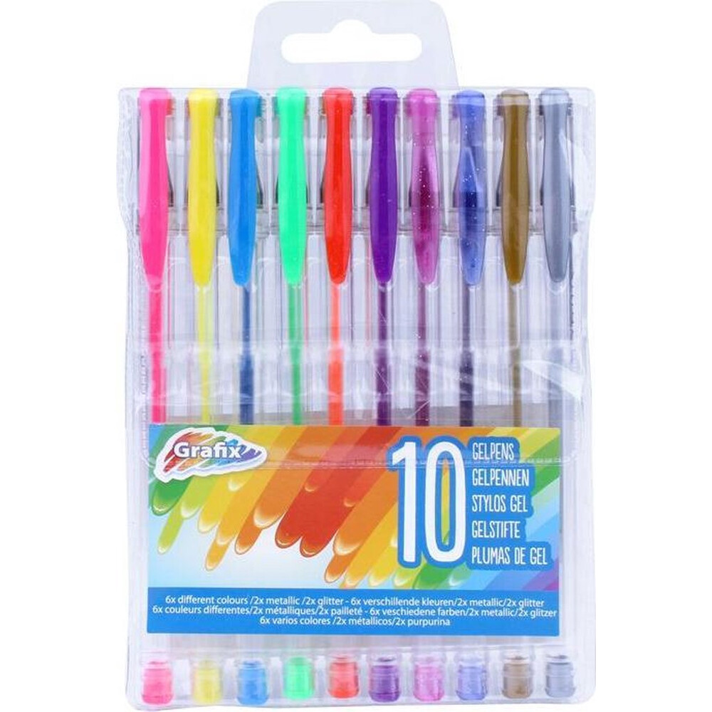 10 Gelpennen | Gelpennen voor kinderen | Glitterpennen | Tekenen | Kleuren | Speelgoed meisjes | Creatief voor kinderen