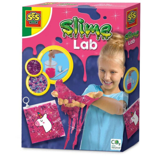 SES Creative - Slime lab - Unicorn - Zelf glitter slijm maken in zakje - Met kralen, sticker en zip-lock zakje - Unicorn speelgoed