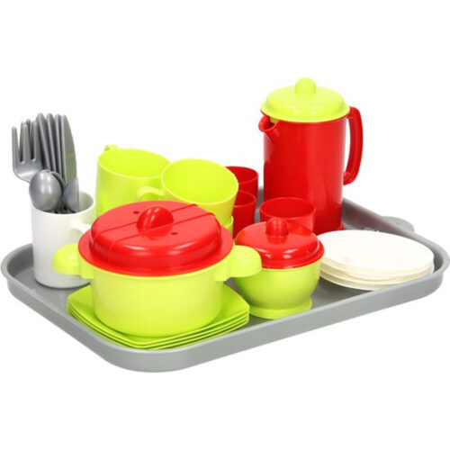 Ecoiffier Servies met Dienblad 35-delig