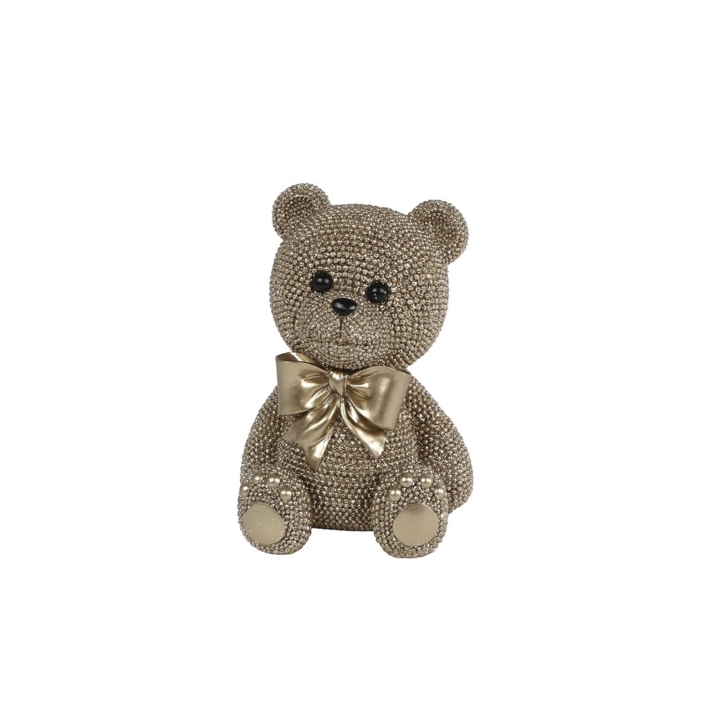 Sculptuur teddybeer M glinster 12,5x11x17,5cm
