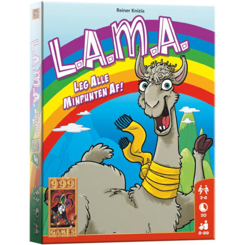 999 Games - LAMA - Vlot Kaartspel - Eenvoudige spelregels - Familiespel - Gezelschapsspel - Educatief spel - Klein cadeautje