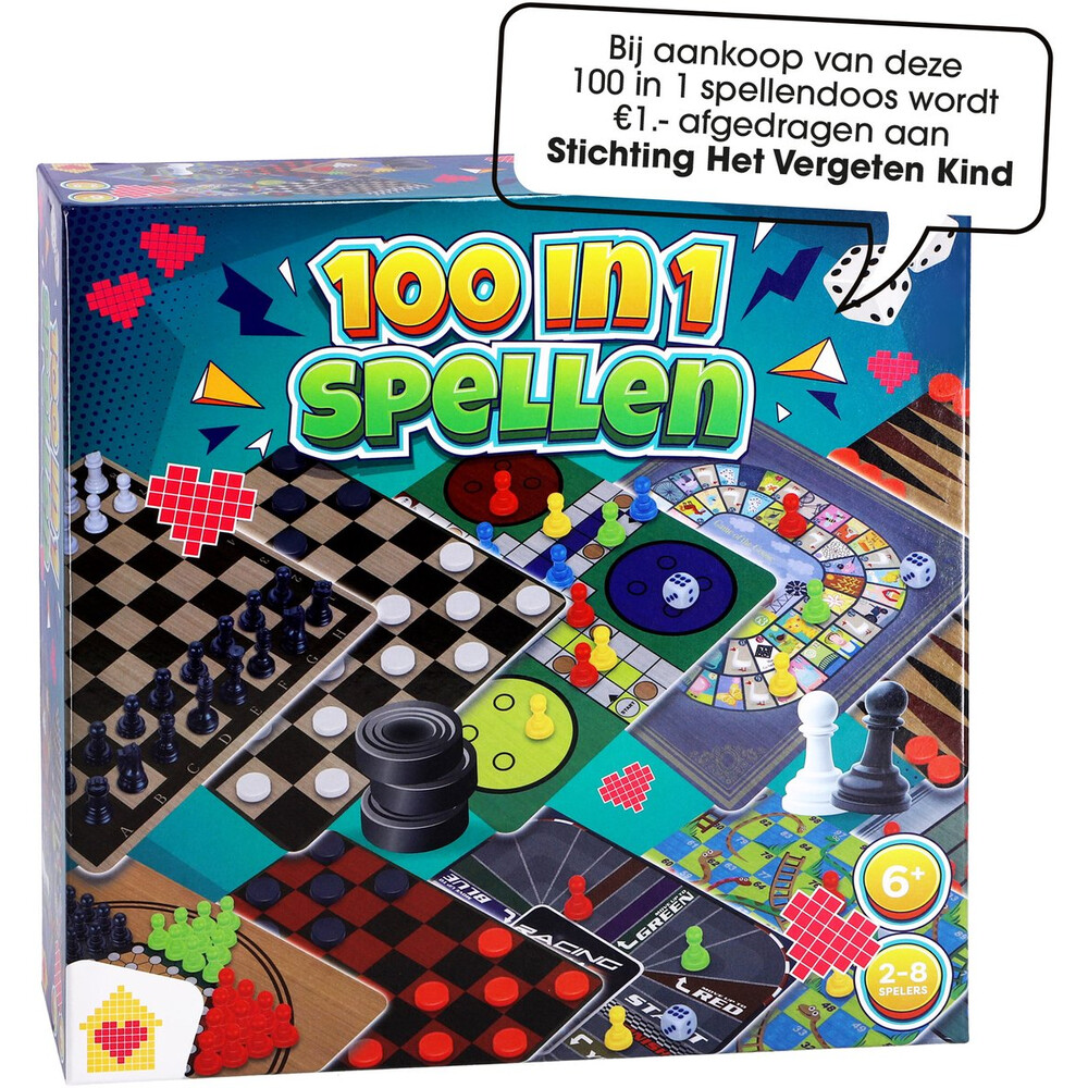 Spellendoos 100 in 1 - Spelletjes - Entertainment