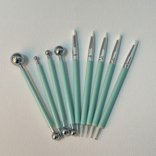 Siliconen Klei Sculpting Gereedschappen Set - 9 Delig - Dubbelzijdig - 1234567890123