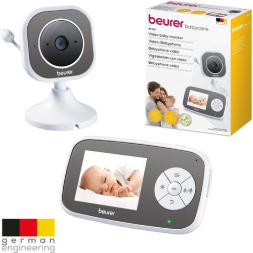 Beurer BY 110 Video Babyfoon - Ouderunit/XL beeldscherm & camera - Digitale wireless verbinding - Bereik tot 300 meter - Nachtzicht - Digitale zoom - Intercom - Liedjes - Diverse alarmen - Timer - Eco+ - 3 Jaar garantie