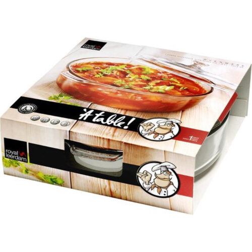 Royal Leerdam Ć Table! Ovenschaal met deksel - 30 x 27 cm - 3 l