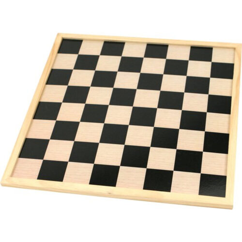 Clown Schaakbord/dambord van hout - 40x40 cm voor schaken en dammen