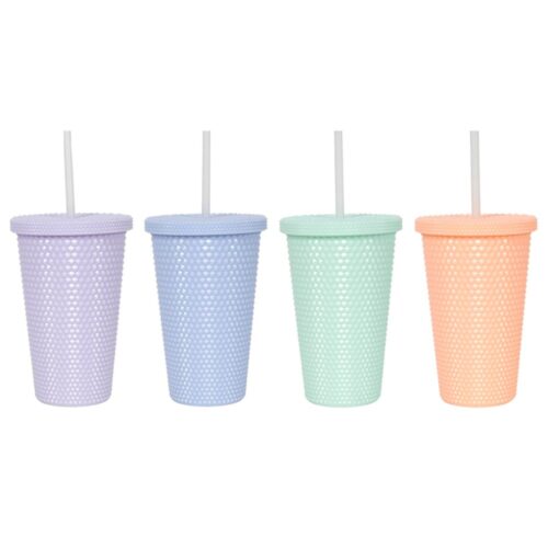 Drinkfles rietje uni diamond solid 500ml 4 assorti (assortiment – willekeurige uitvoering)