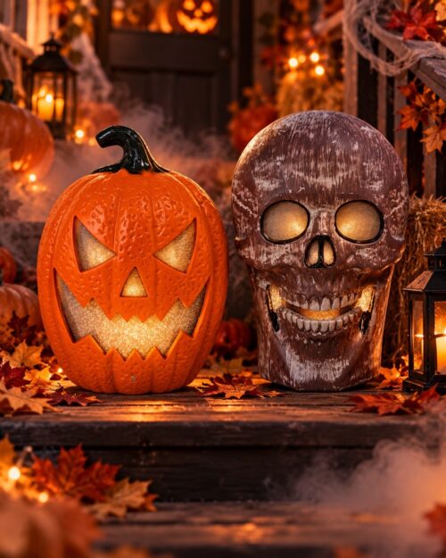 Halloween figuur met led, geluid en bewegingssensor