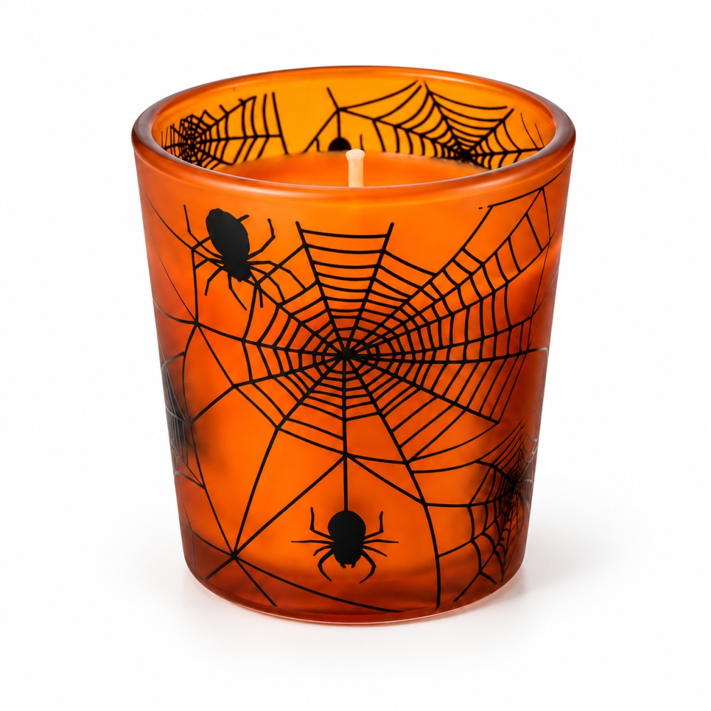 halloween-geurkaars-oranje-spinnenweb.png