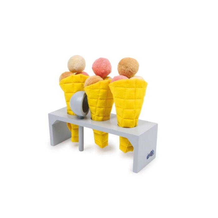 Houten ijshouder met ijsjes en ijsschep - Afbeelding 2
